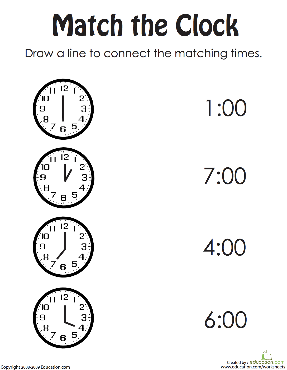 20 Math Time Worksheets For Kindergarten