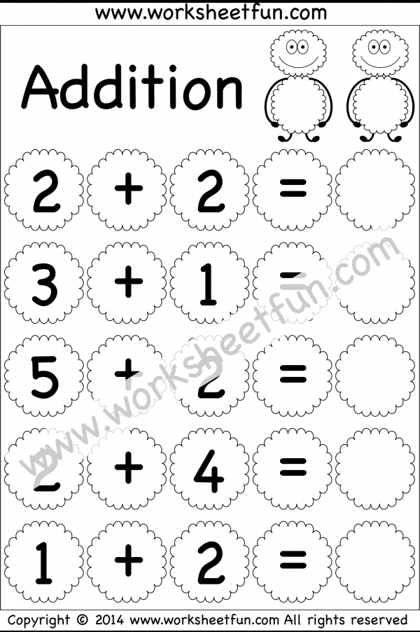 30 Addition Worksheets 3 Lines