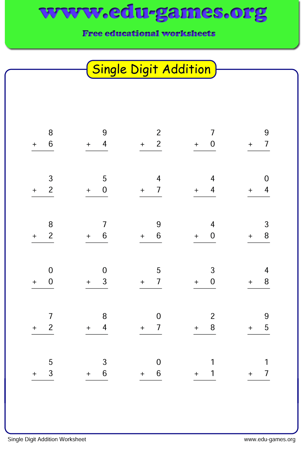 30 Addition Worksheets 3 Lines