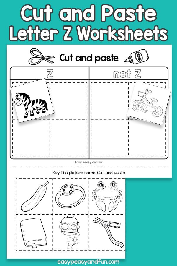 30 Cut And Paste Worksheets Alphabet