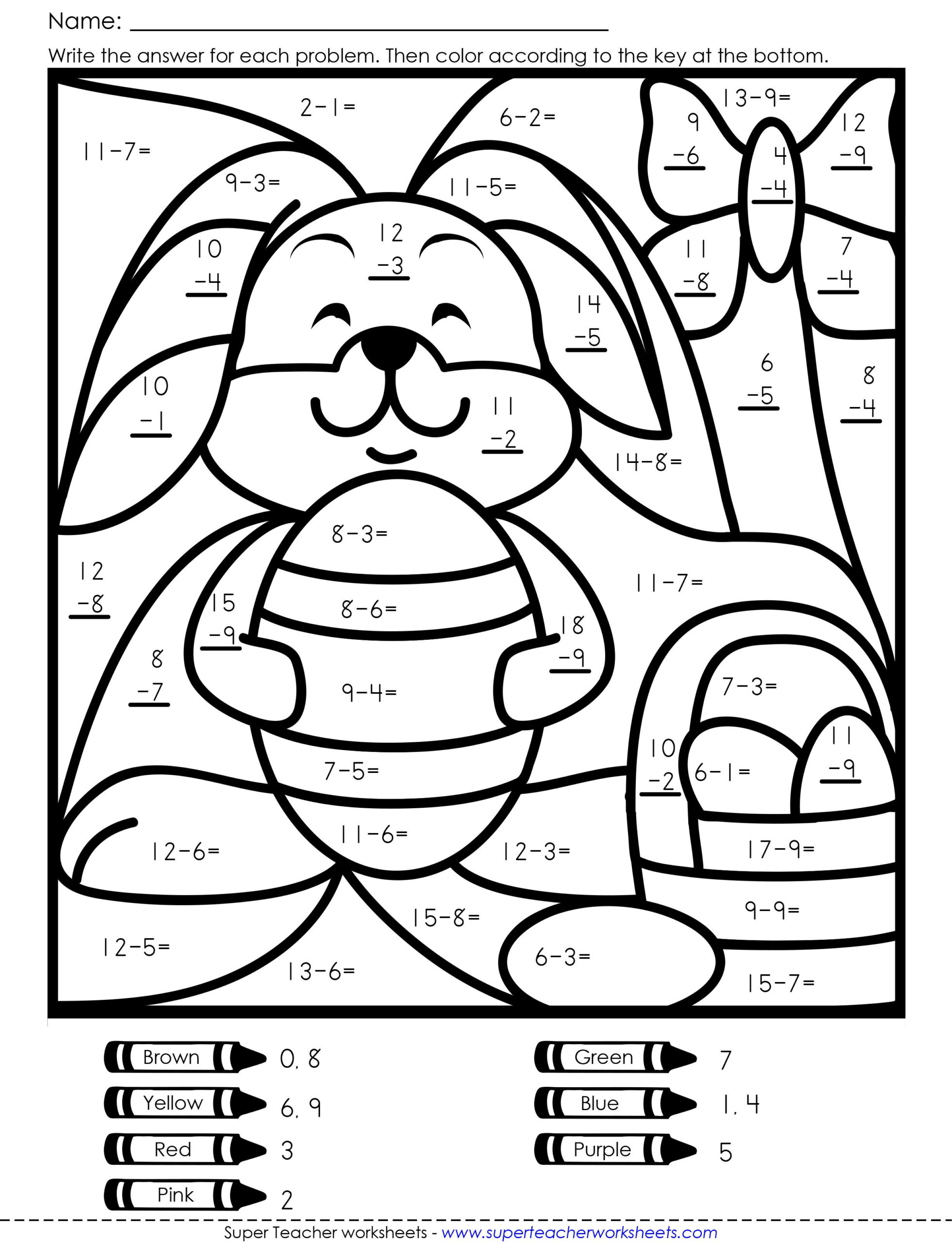 30 Kindergarten Math Easter Worksheets