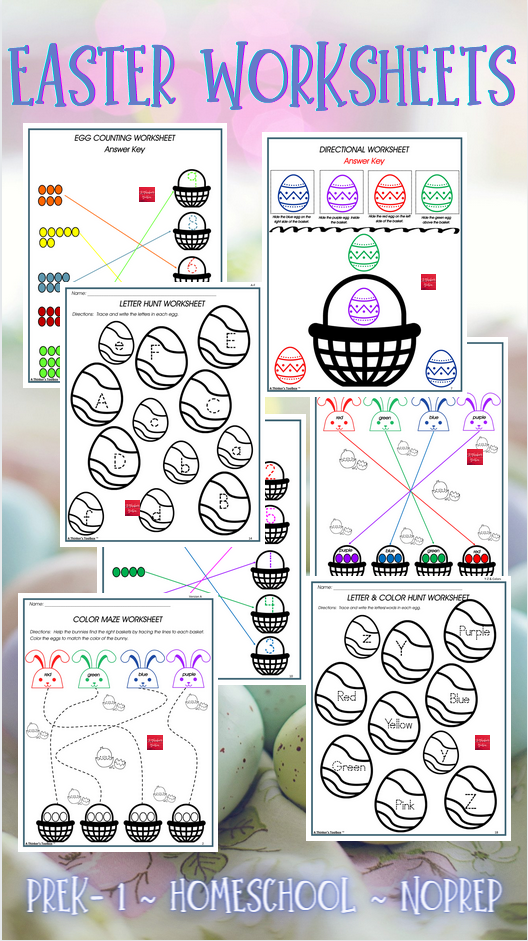 30 Kindergarten Math Easter Worksheets