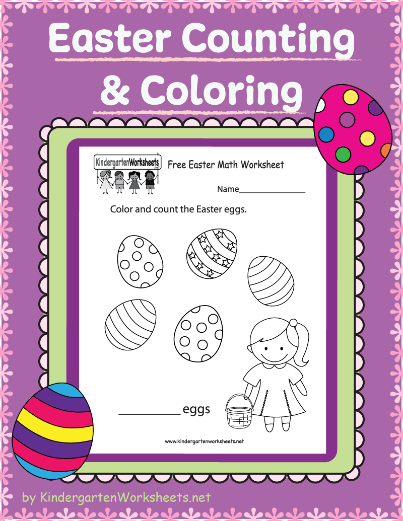 30 Kindergarten Math Easter Worksheets