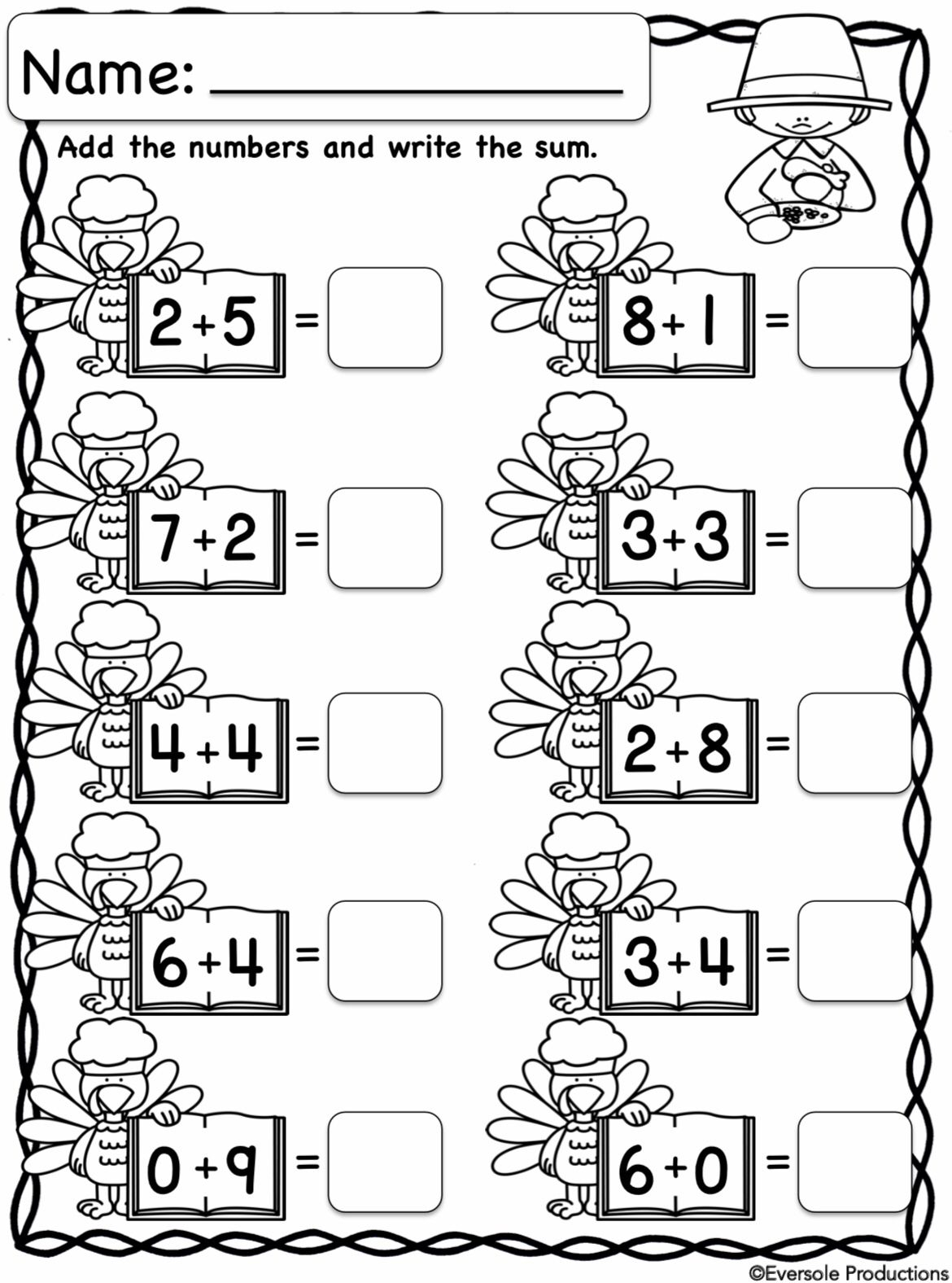 30 Kindergarten Math Worksheets Addition