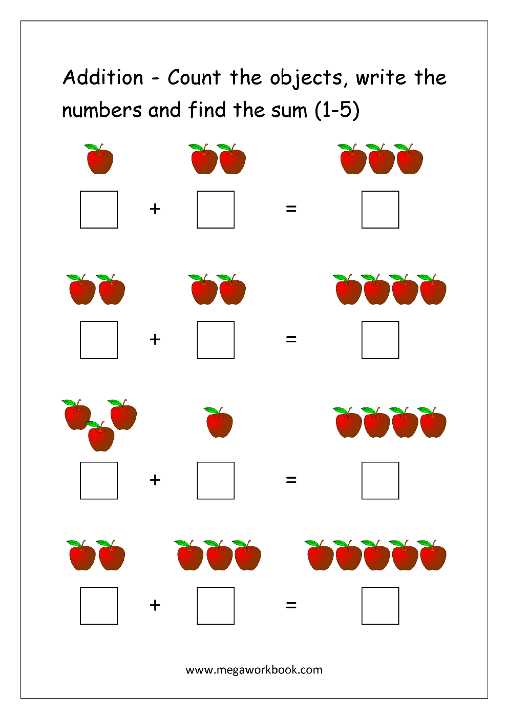 30 Kindergarten Math Worksheets Addition