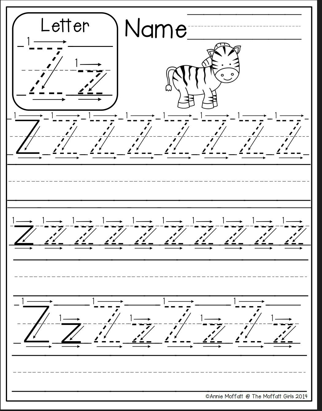 30 Letter Z Kindergarten Worksheets