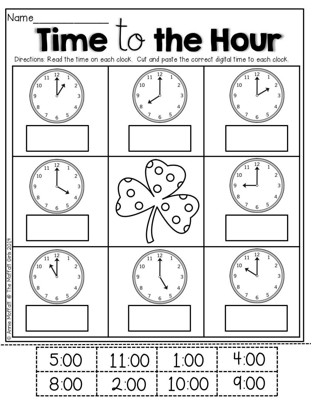 30 Math Time Worksheets For Kindergarten