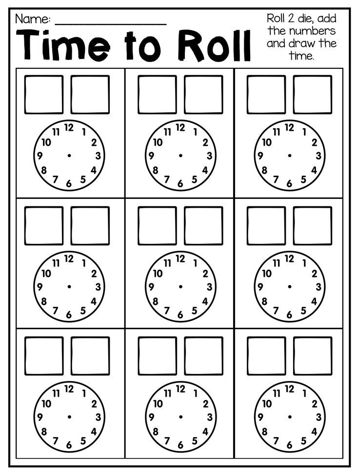 30 Math Time Worksheets For Kindergarten