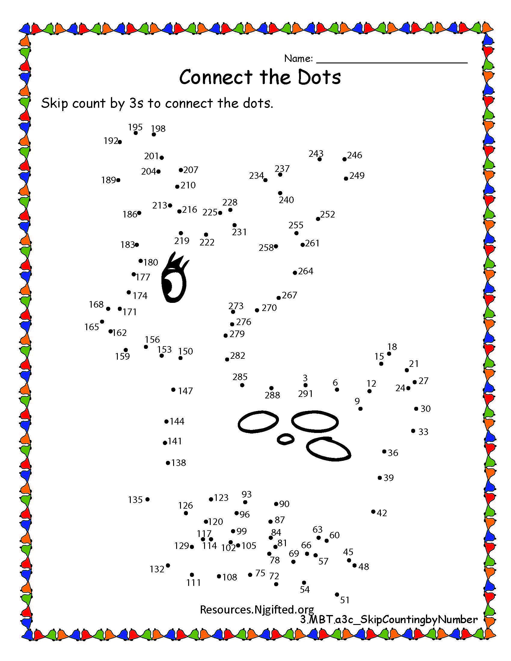 30 Math Worksheets Join The Dots