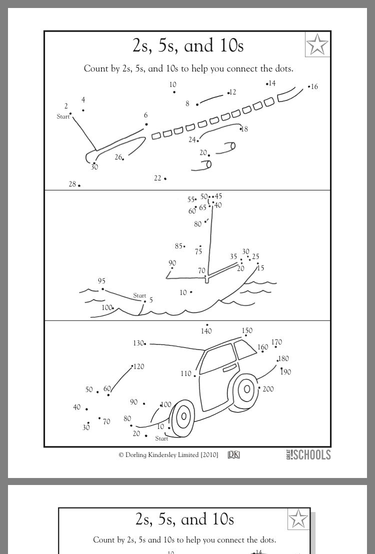 30 Math Worksheets Join The Dots