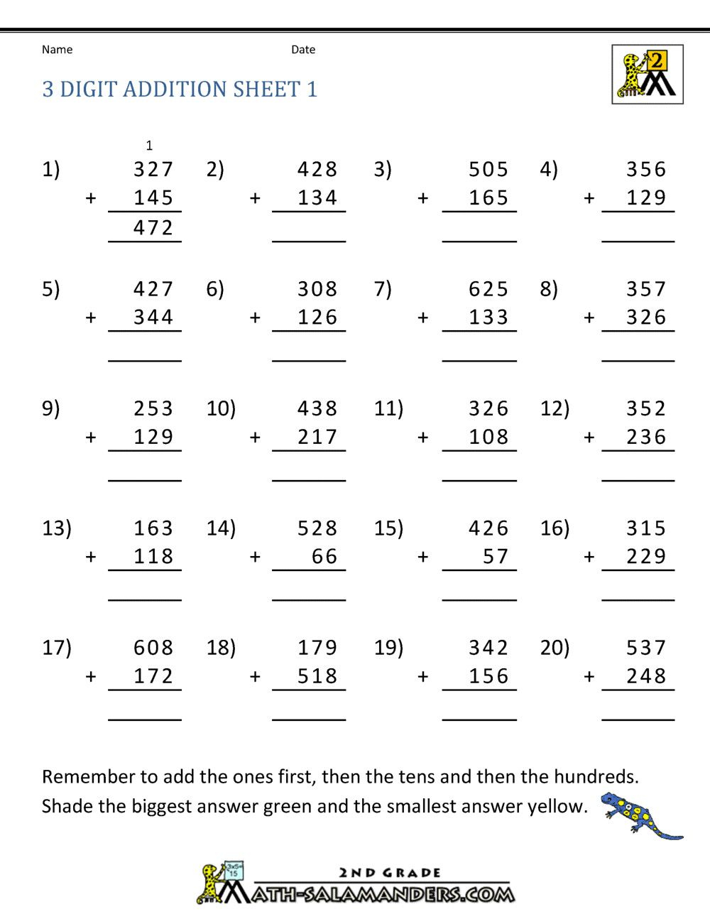 35 Addition Worksheets With Regrouping