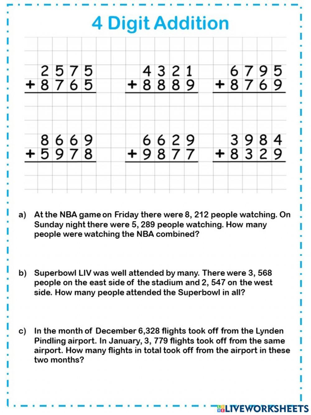 35 Addition Worksheets With Regrouping