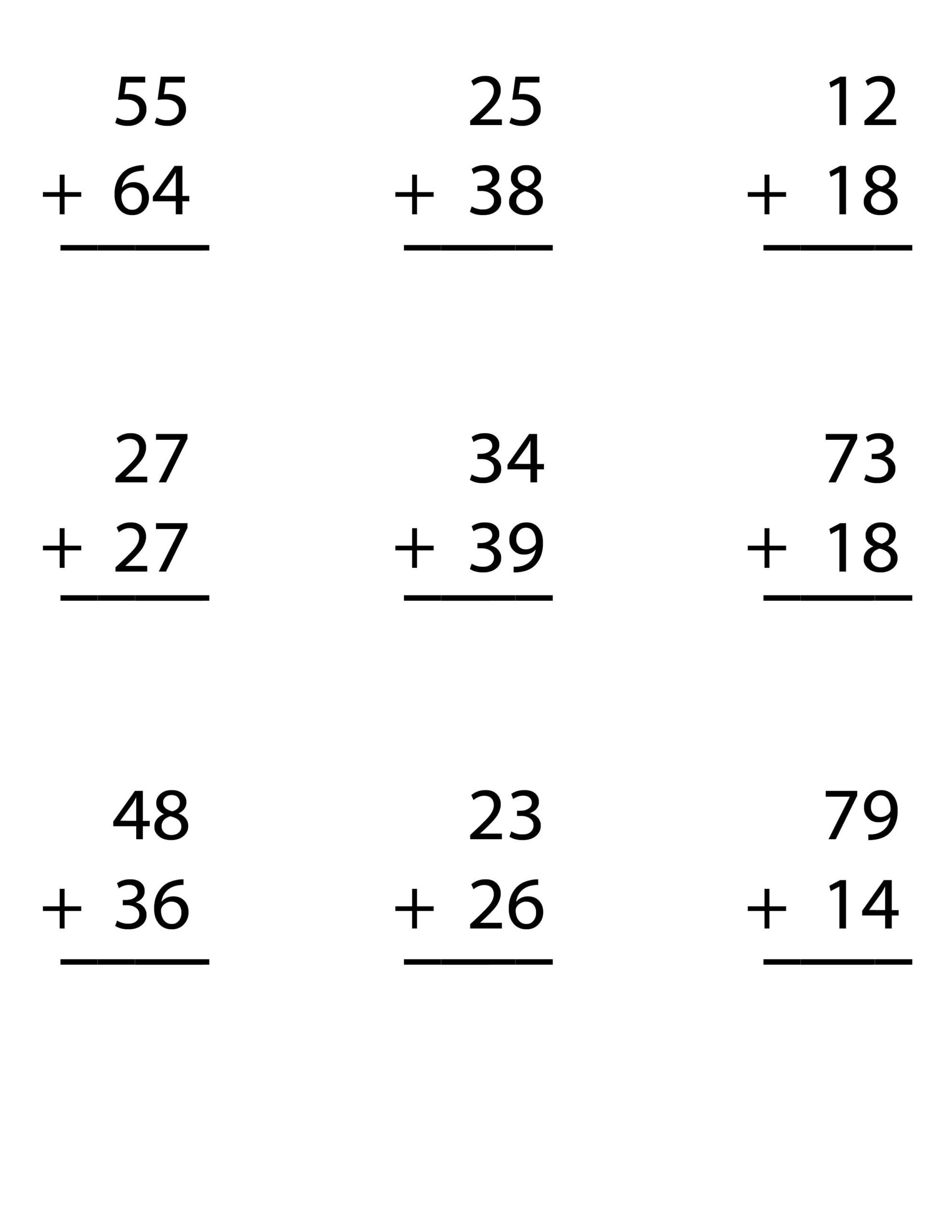 35 Addition Worksheets With Regrouping