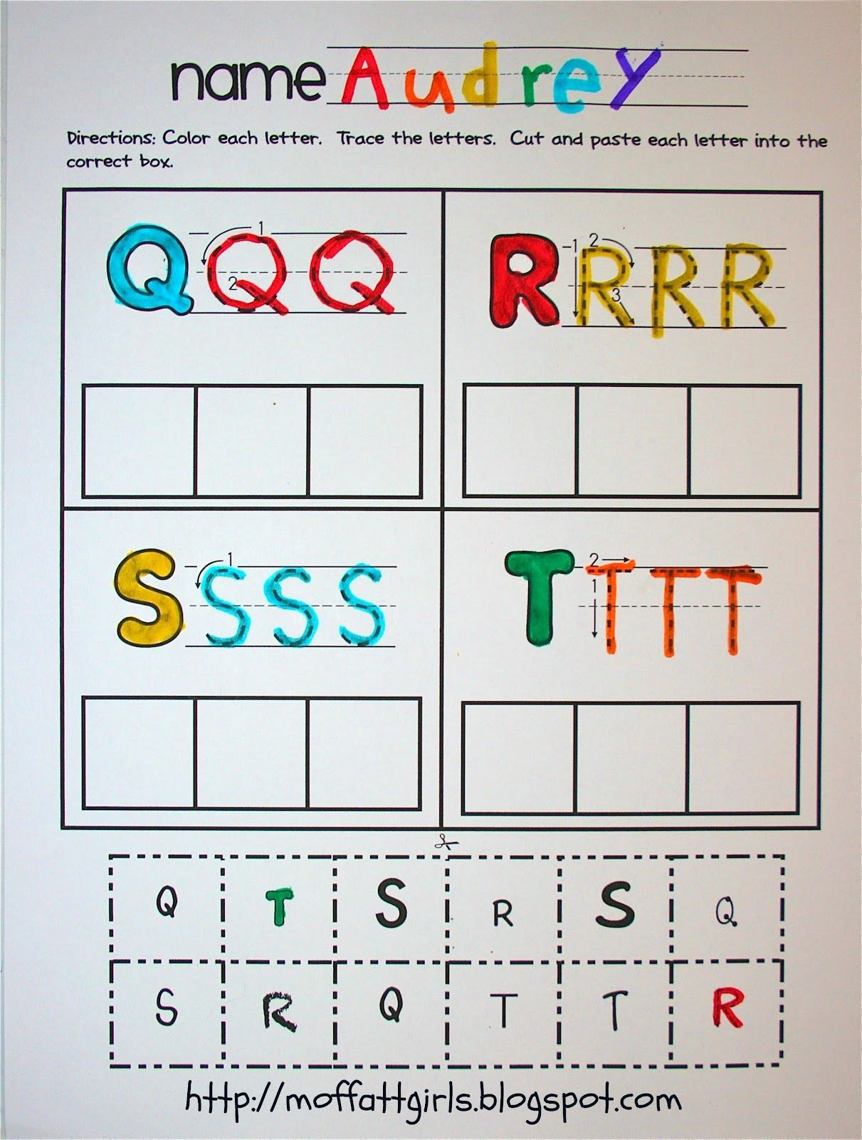 35 Cut And Paste Worksheets Alphabet