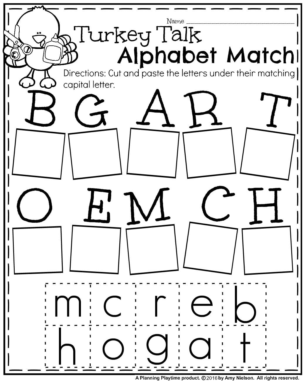 35 Cut And Paste Worksheets Alphabet