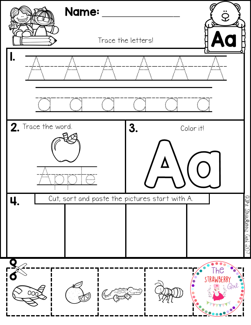 35 Cut And Paste Worksheets Alphabet