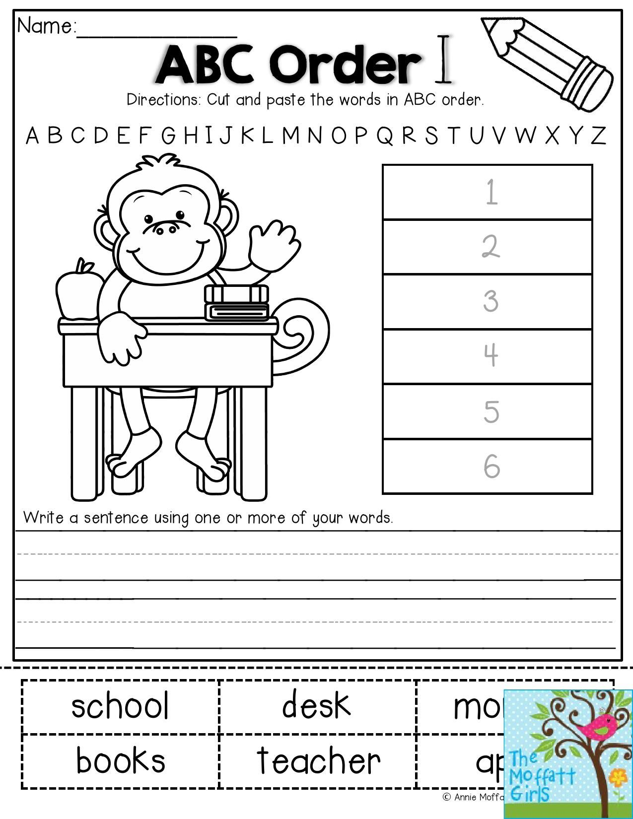 35 Cut And Paste Worksheets Alphabet