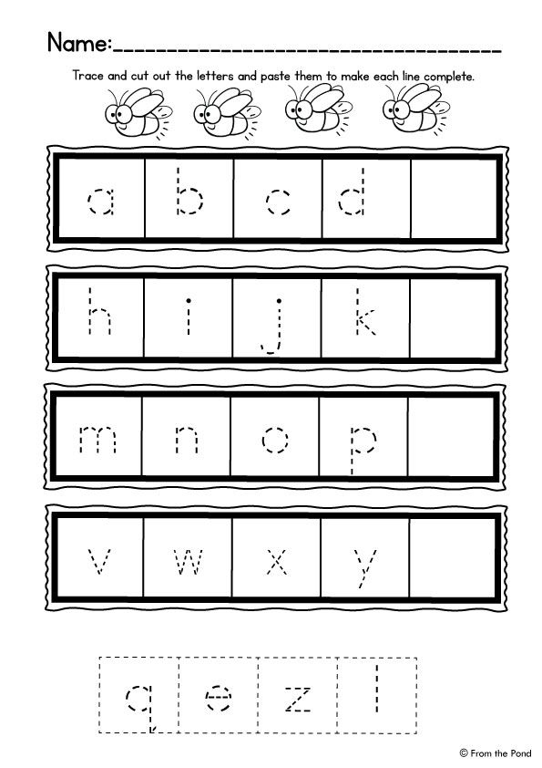 35 Cut And Paste Worksheets Alphabet