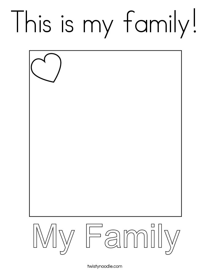 35 Family Coloring Worksheets For Kindergarten