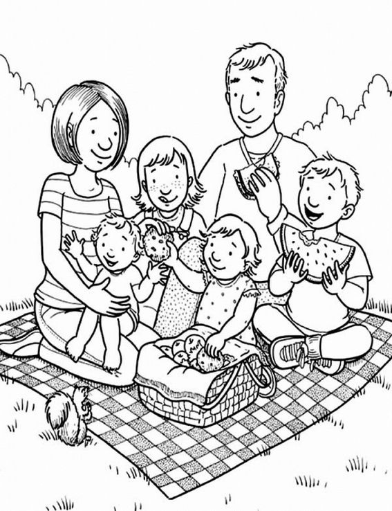 35 Family Coloring Worksheets For Kindergarten