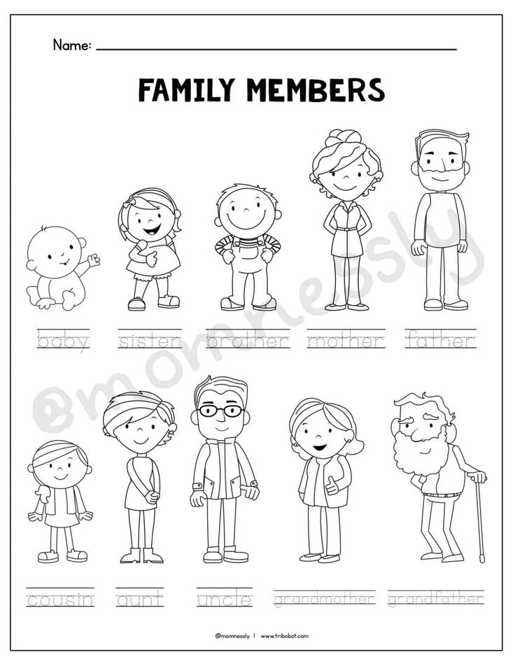 35 Family Coloring Worksheets For Kindergarten