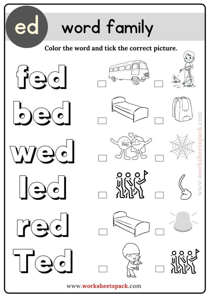 35 Family Coloring Worksheets For Kindergarten