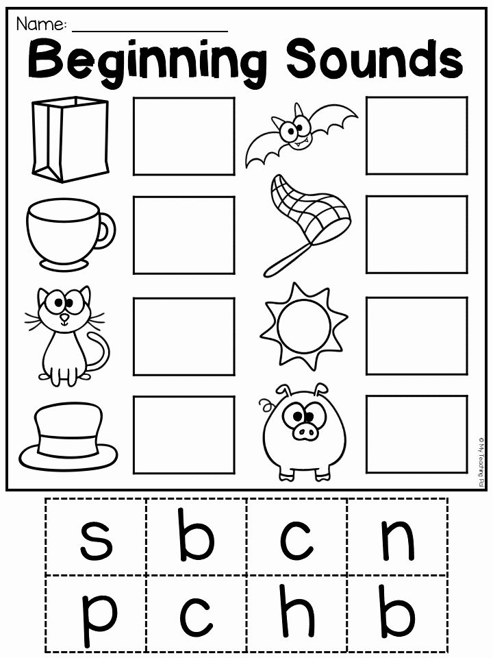 35 Kindergarten English Worksheets Beginning Sounds