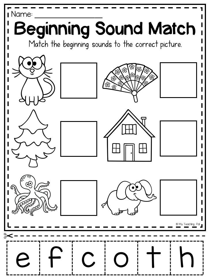 35 Kindergarten English Worksheets Beginning Sounds