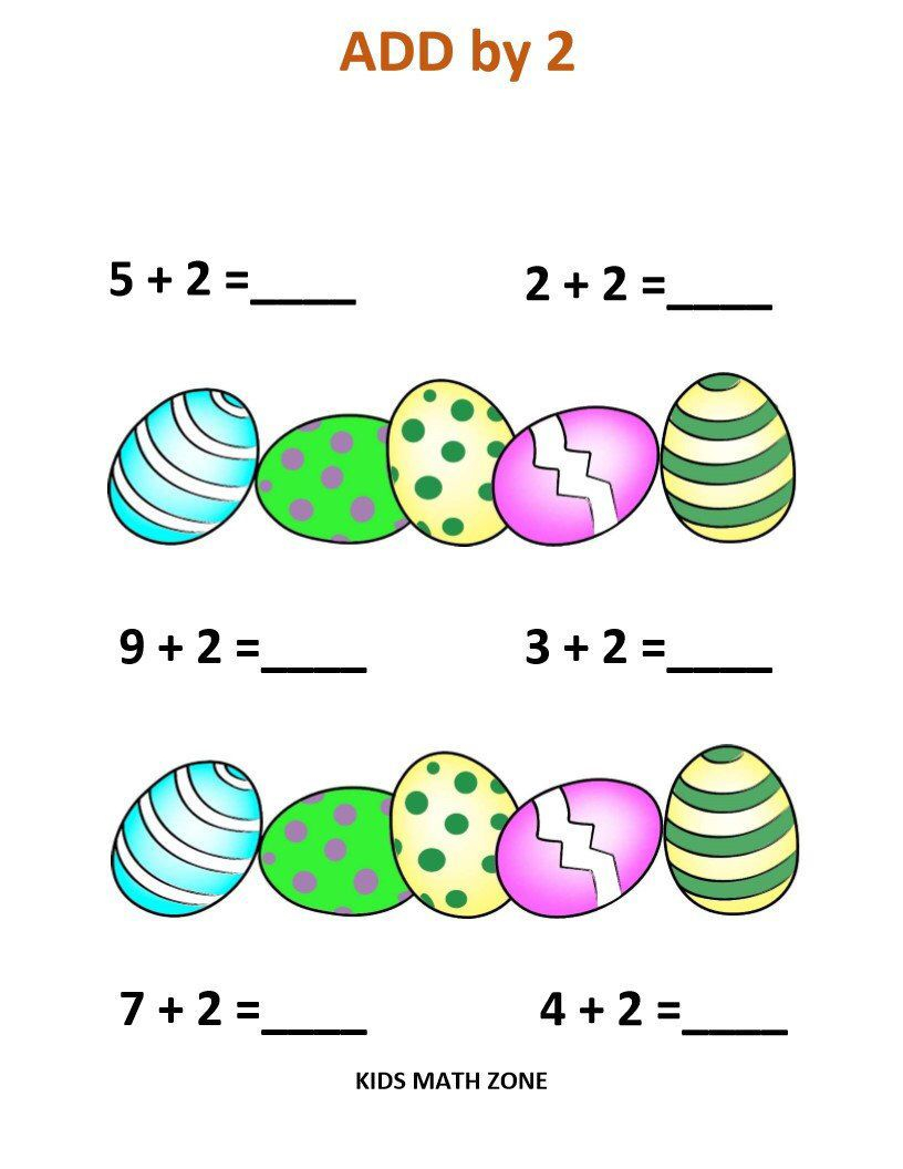 35 Kindergarten Math Easter Worksheets