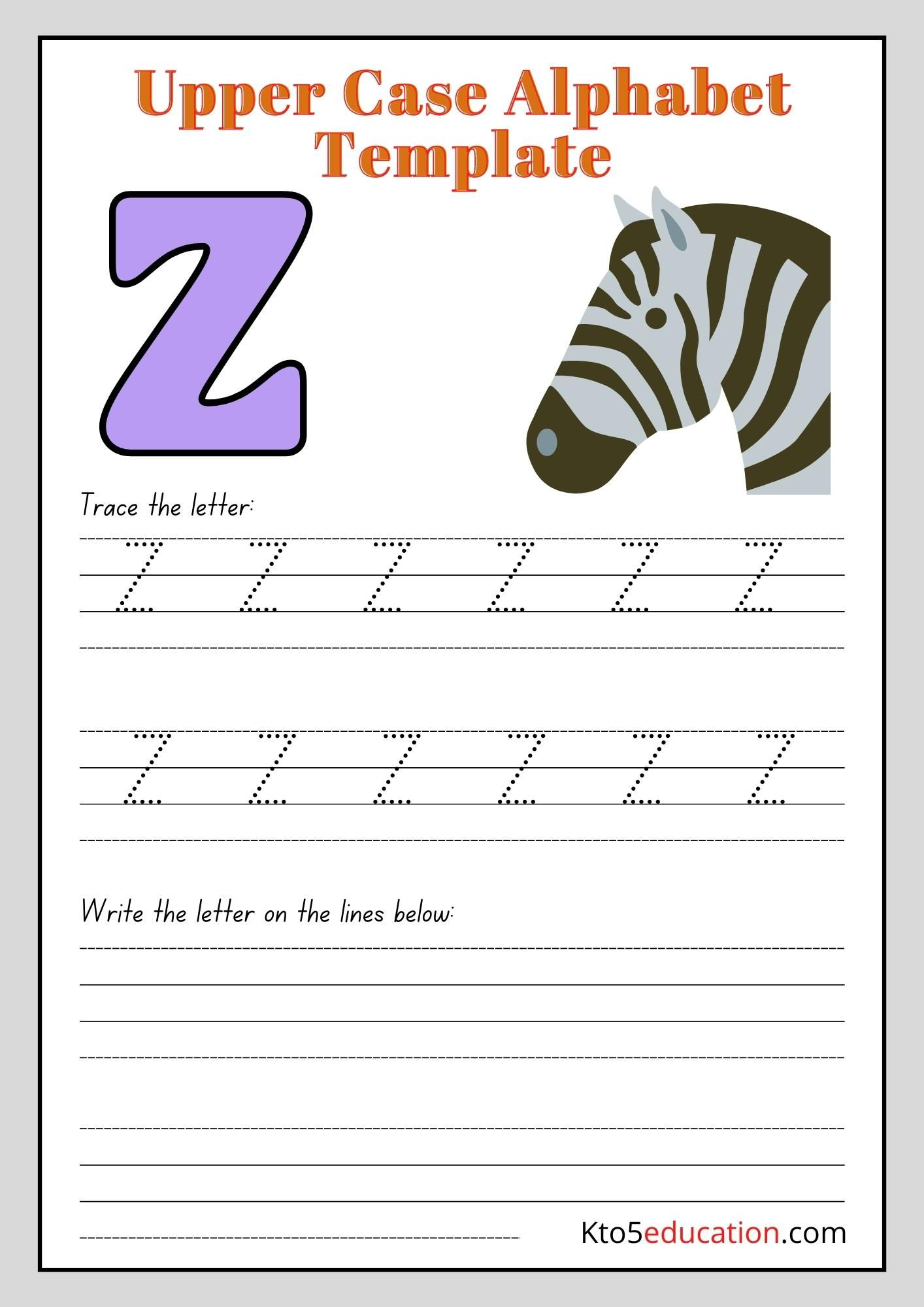 35 Letter Z Kindergarten Worksheets