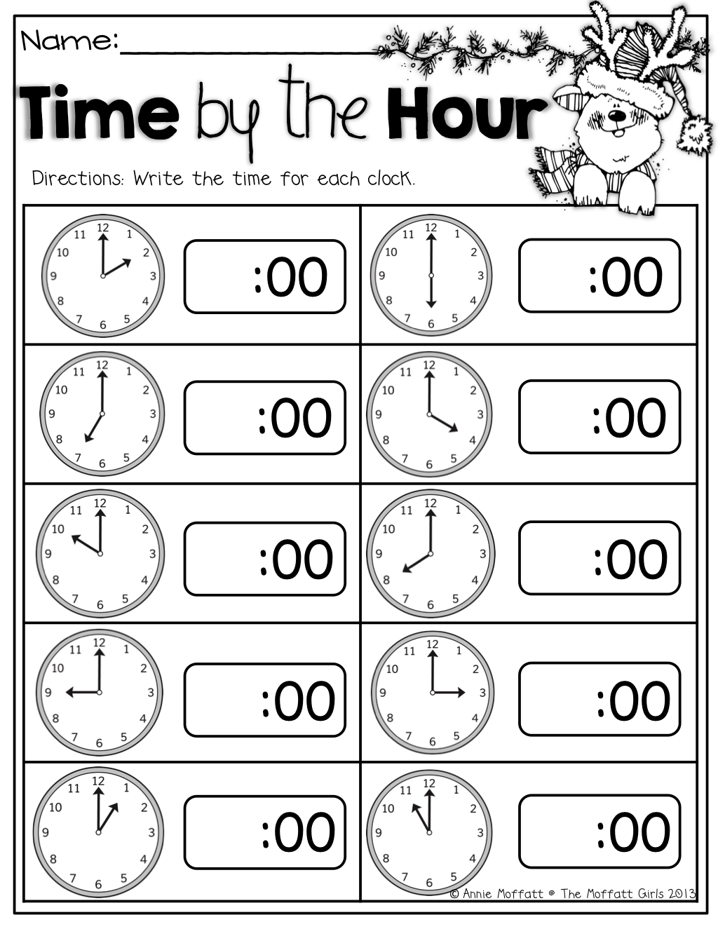 35 Math Time Worksheets For Kindergarten