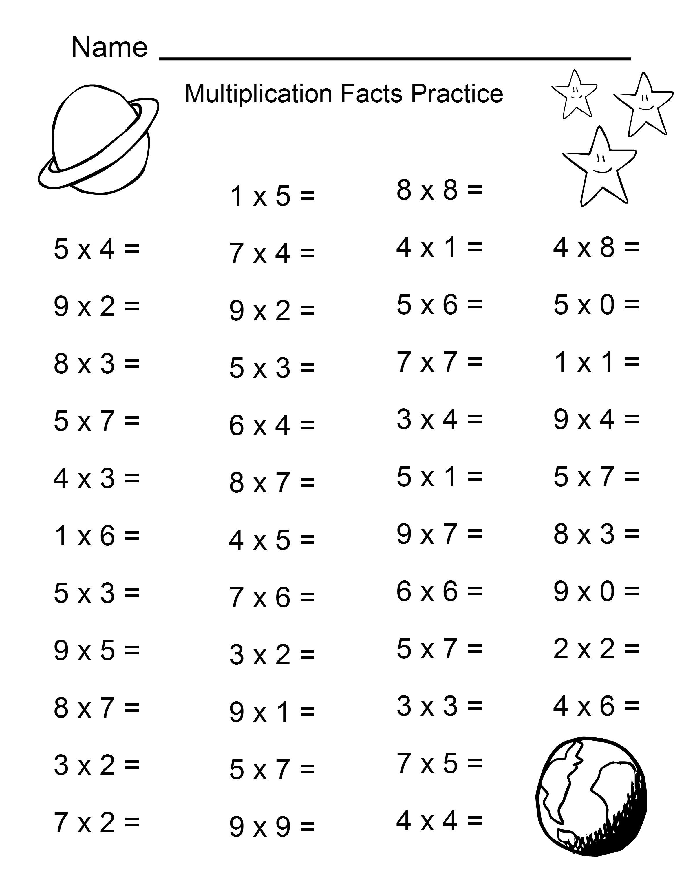 35 Multiplication Worksheets 3Rd Grade Free