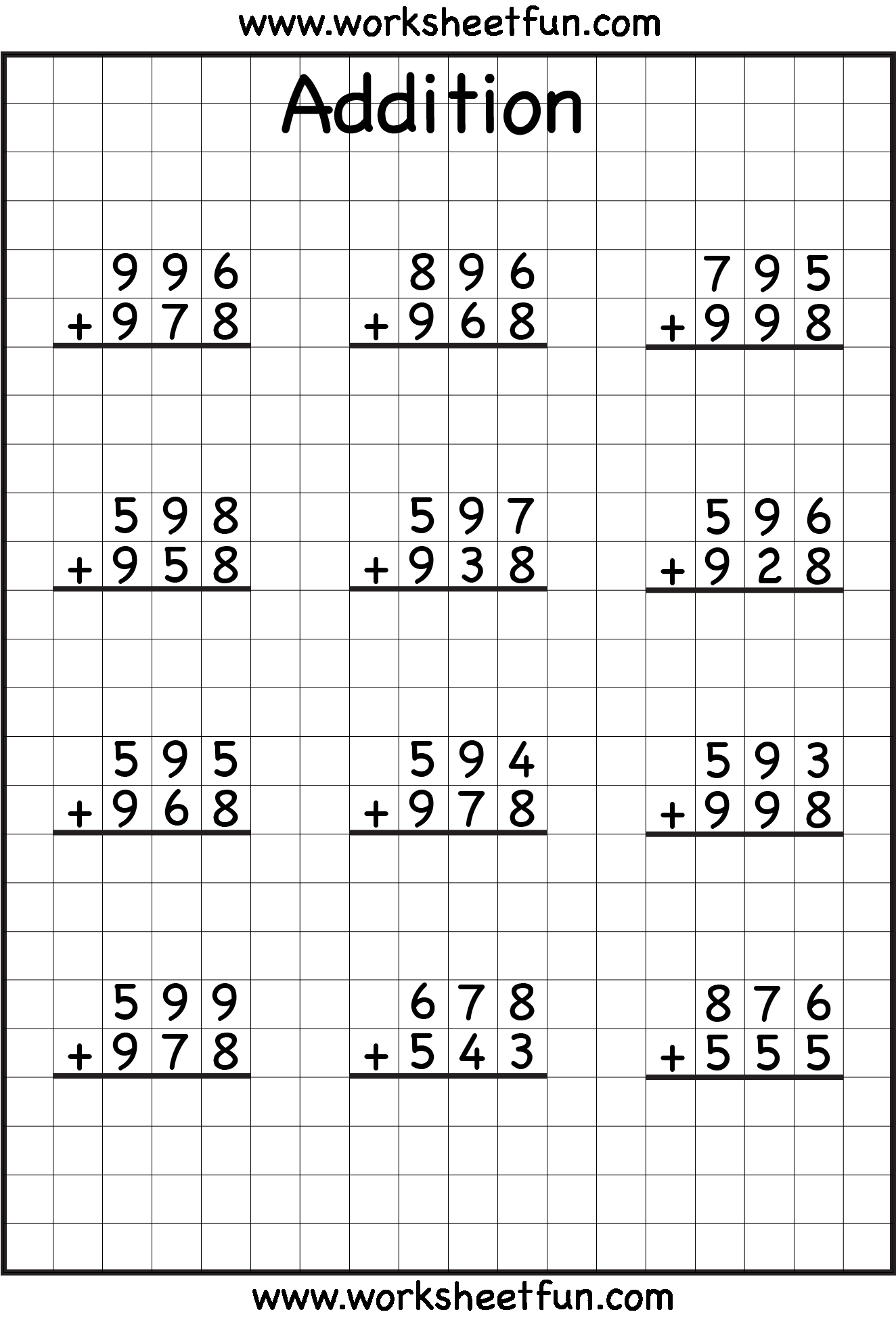 21 Addition Worksheets With Regrouping