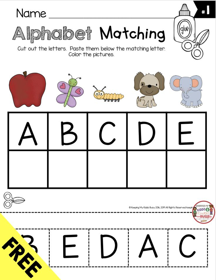 21 Cut And Paste Worksheets Alphabet