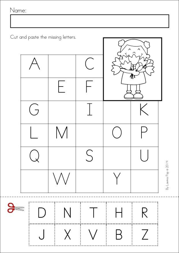 21 Cut And Paste Worksheets Alphabet