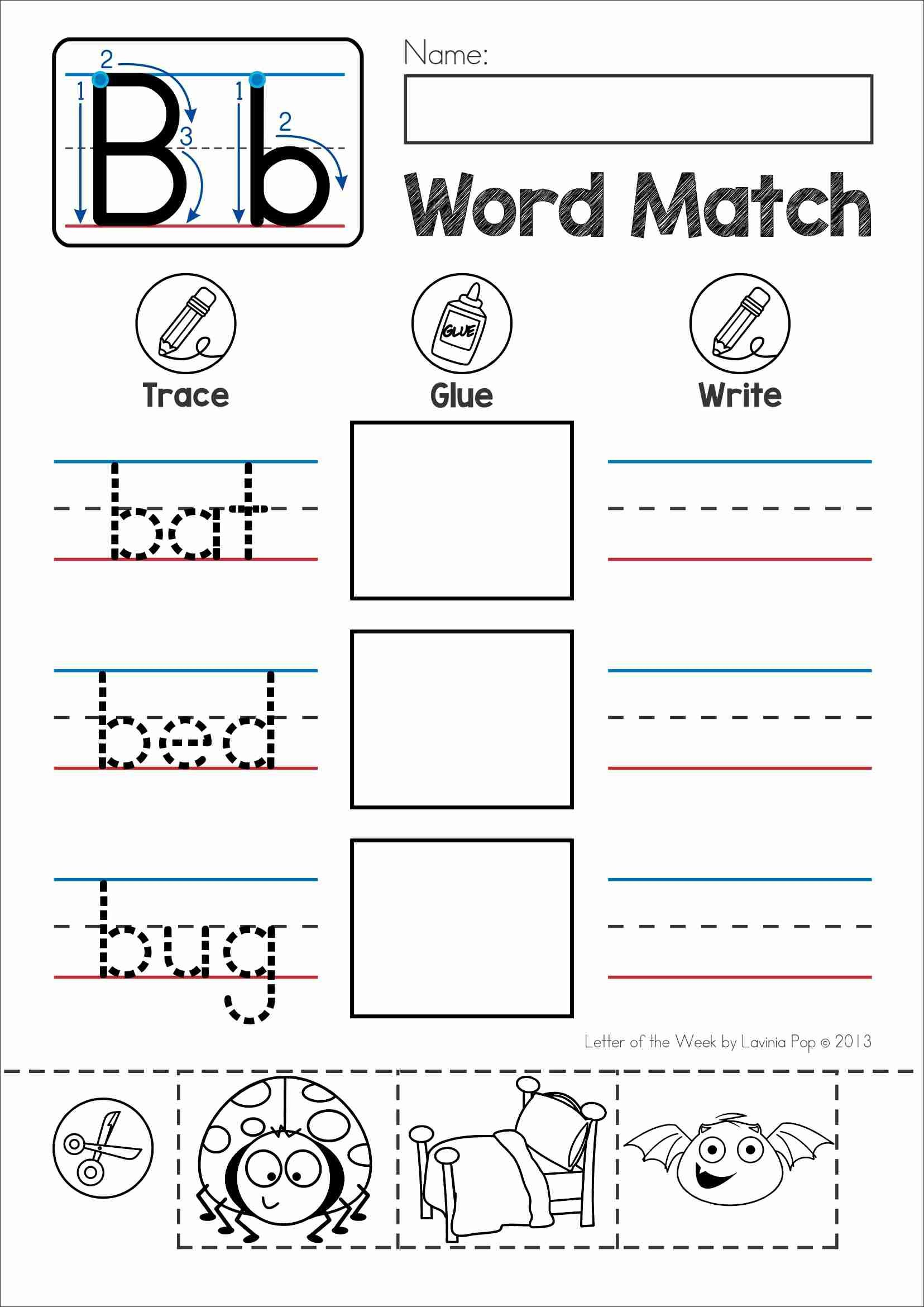 21 Cut And Paste Worksheets Alphabet