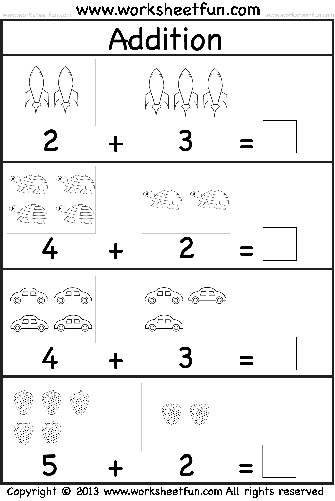 21 Kindergarten Math Worksheets Addition